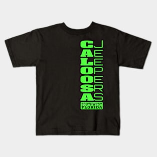 Lime Green Vertical Logo Kids T-Shirt